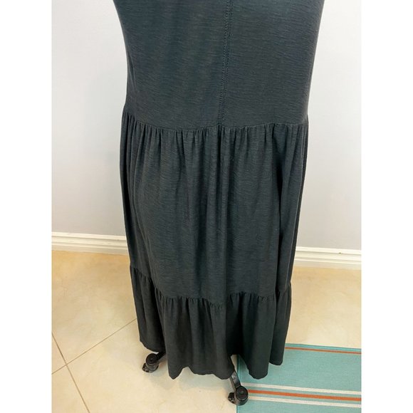 NATION LTD Roman Cotton Tiered T-shirt Dress Sz XS Washed Black - Picture 8 of 15